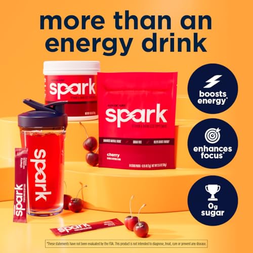 Image of AdvoCare Spark - Energy Drink Mix - Vitamin & Amino Acid Supplement - Supports Energy & Focus - Portable Immune Support - Sugar-Free - Cherry, (10.5 oz)