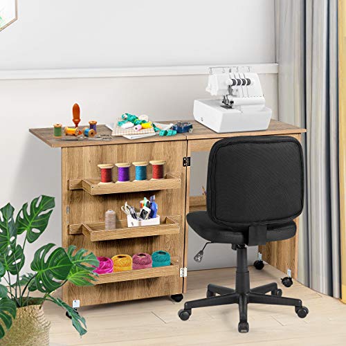 Costway | Armario de Costura Plegable con Ruedas
