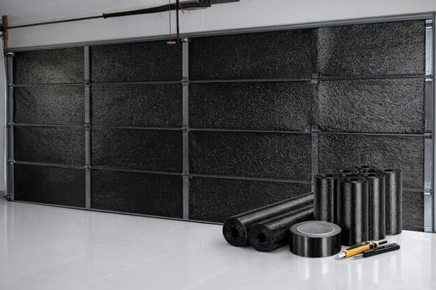 Garage Door Insulation Kit Black Reflective Foam Thermal Barrier