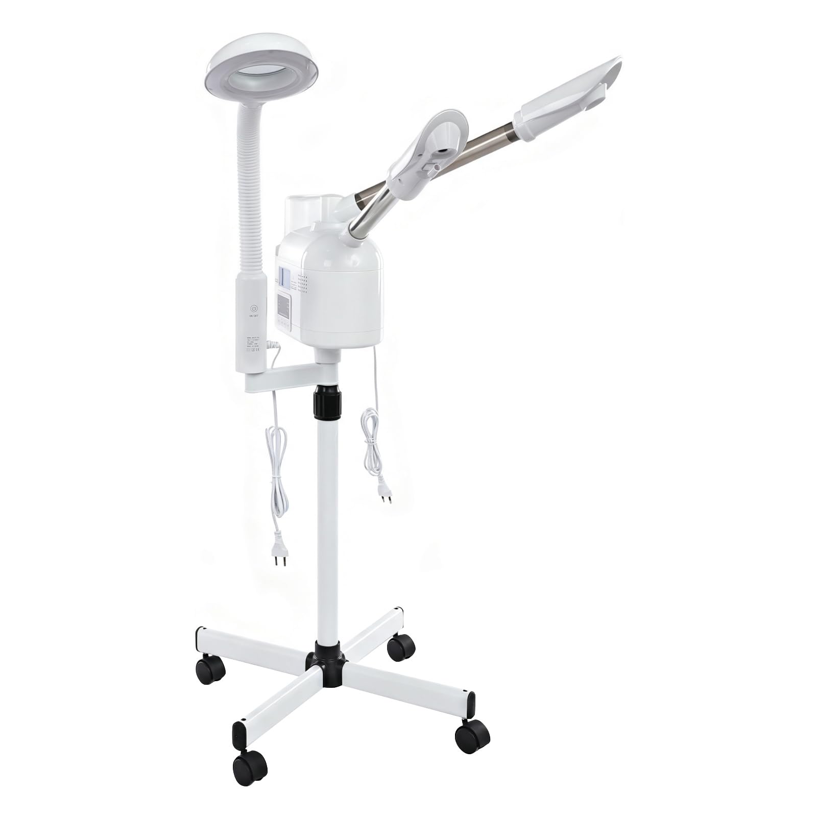 3 in 1 Gesichtsdampfer mit LED-Lupenlampen, 650W Kosmetik Ozon Bedampfer