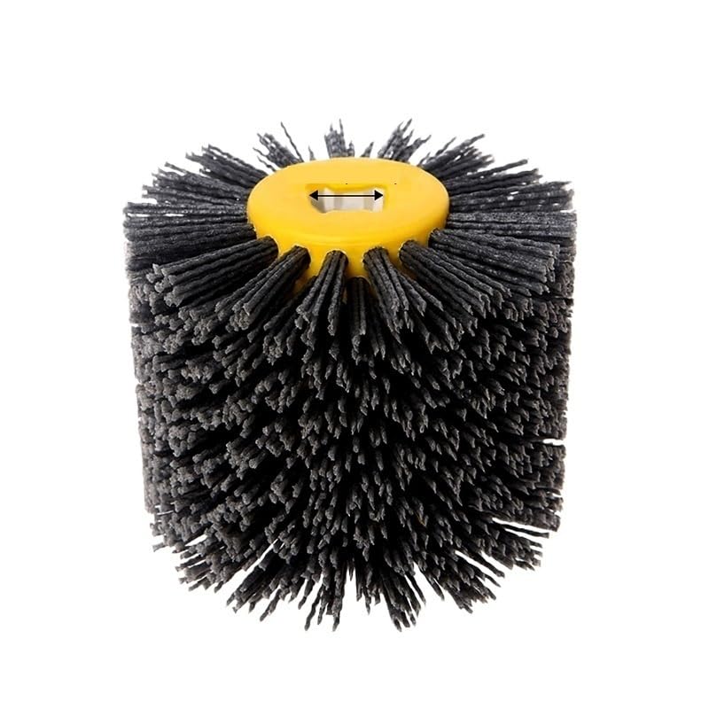 Brosse rotative en acier et nylon 120x100x20mm grain 320 pour ponçage de surface