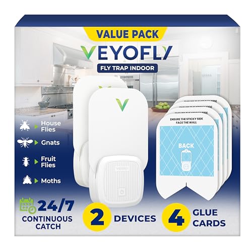 VEYOFLY Fruit Fly Traps Indoor Plug-in UV, Gnat...