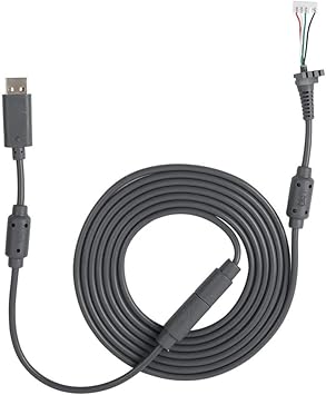 Hakeeta 8.2FT USB 5Pin Gamepad Cable Replacement Wire with Breakaway Adapter for 360, Replacement Cable for 360 Controller USB Cable for 360 Gray