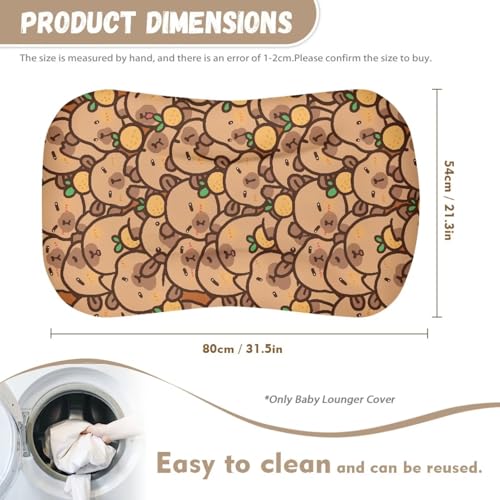 Image of ZOUTAIRONG Soft Bassinet Sheets Capybaras Pattern Comfy Polyester Cradle Sheets for Baby Boys Girls Universal Fit for Most Cradle and Bassinet Mattress