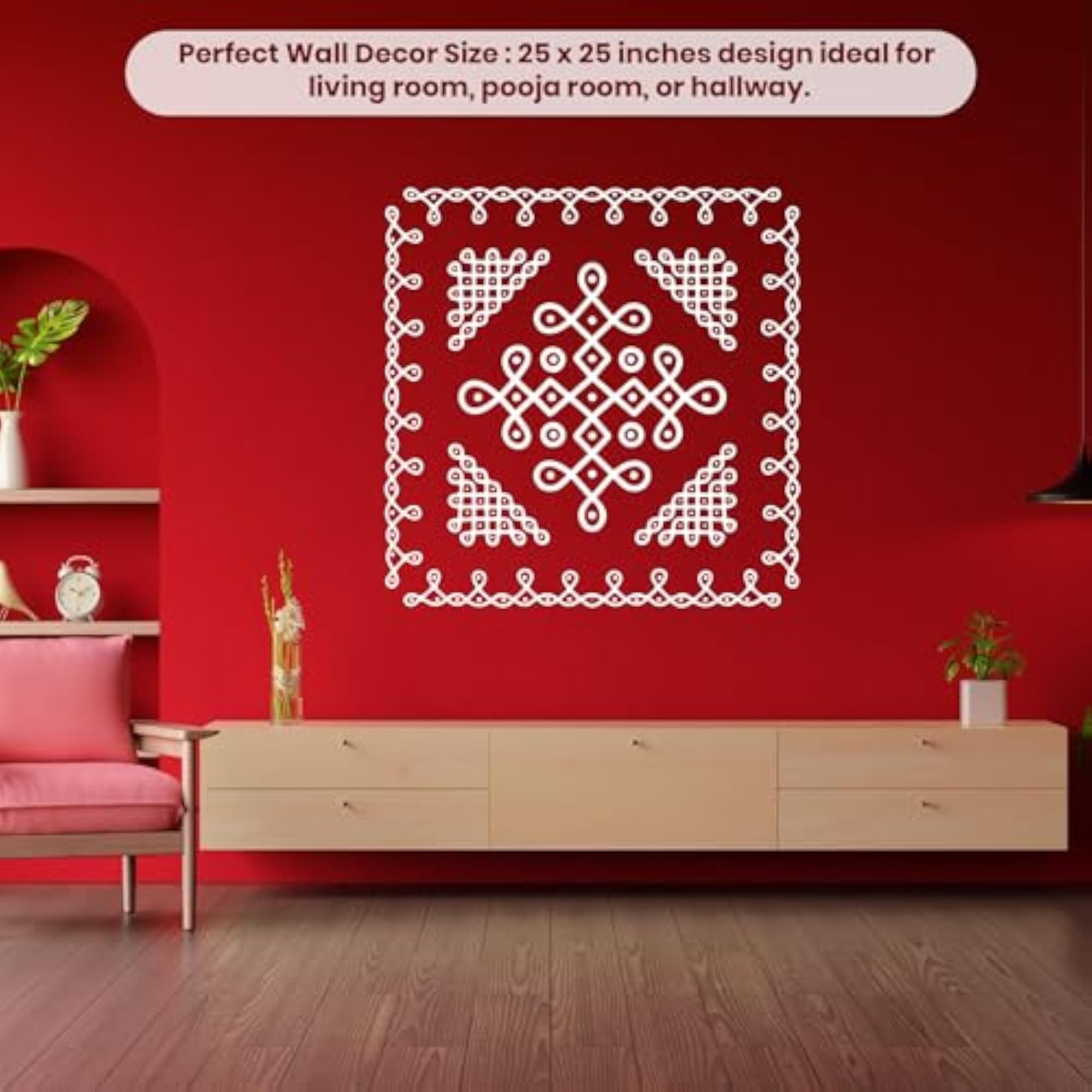 Big Size Kolam Wall Stickers for Home Decor