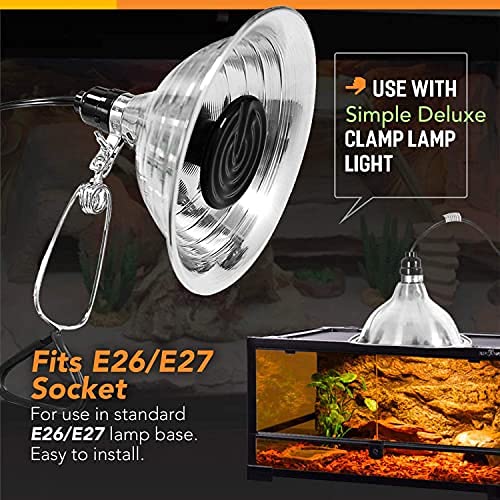 Simple Deluxe 100W Ceramic Heat Emitter Reptile Heat Lamp Bulb with Light Invisibly Emitting, Digital Thermometer and… - Image 6