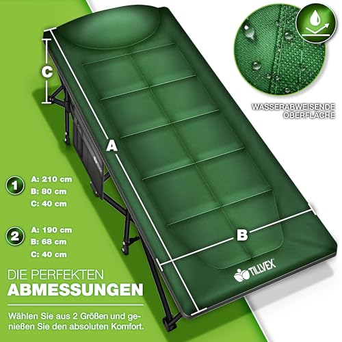 tillvex® Campingbett klappbar mit Tragetasche bis 200 kg Indoor & Outdoor – Ansicht 6