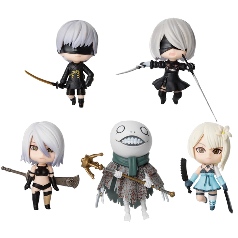 Amazon.com: LUNK Anime 2B Figure Statue Set 5PCS,2B/A2/9S Action