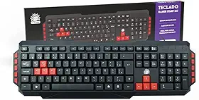 5+ Teclado 5 Gamer Start 2.0 - Preto/Vermelho,