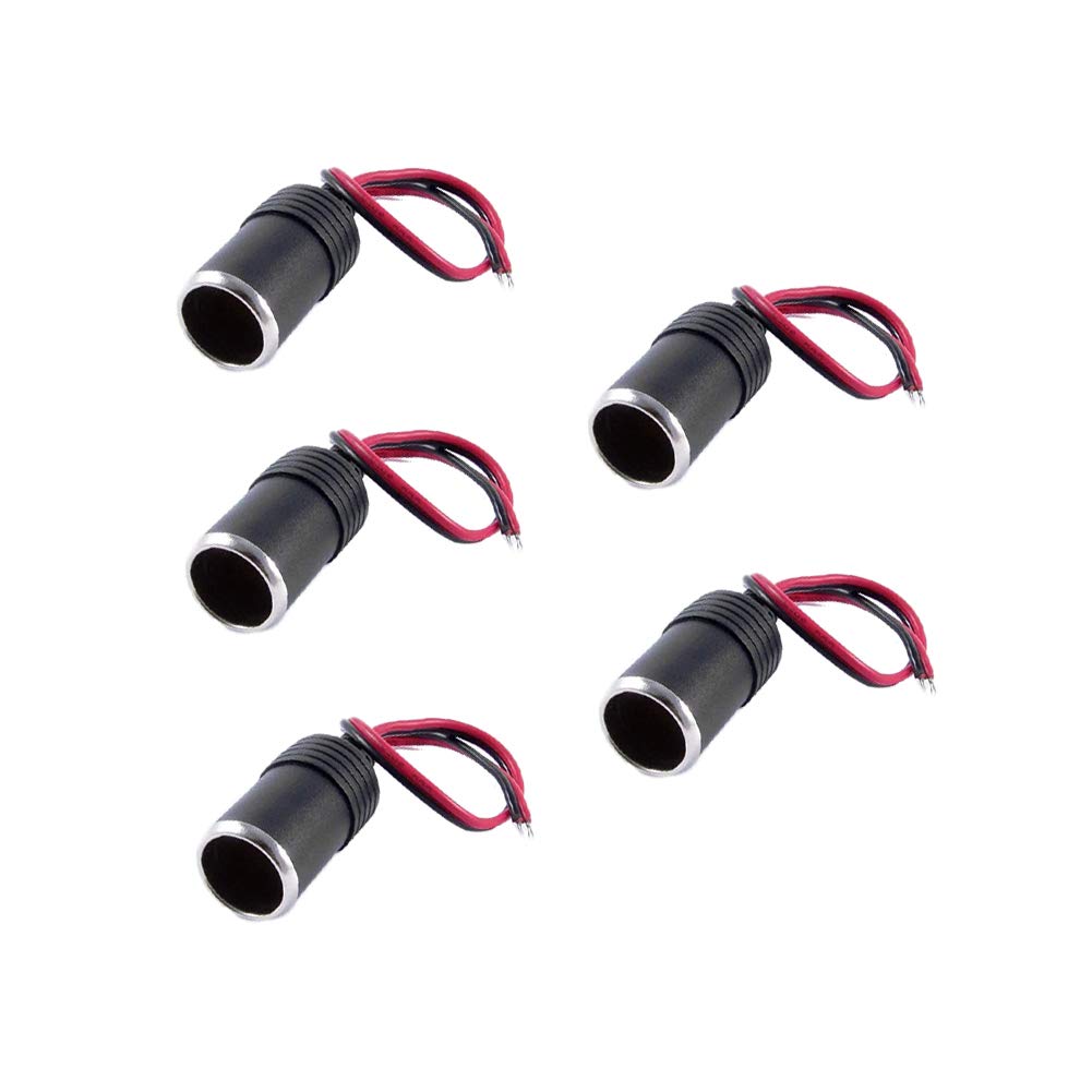 Yohii Car Charger Power Female Cigarette Lighter Socket Plug Adapter 26cm Cable Pack of 5- (G7.23)