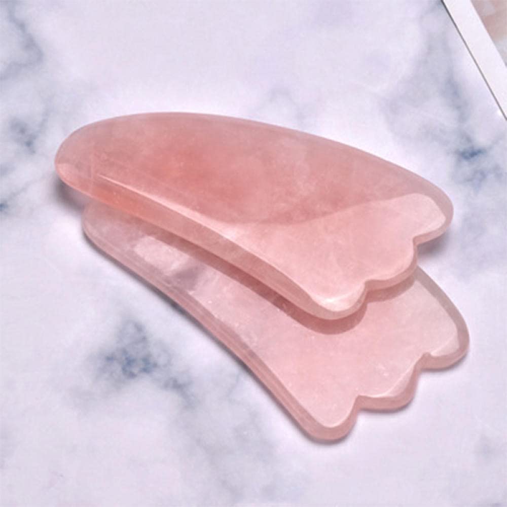 ROSE QUARTZ JADE JADE MASSAGE MASSAGE CRISTAL PIERRE FACE CONFÉNAGE JADE MASSAGER SKIN FACE ROLLER-1 jeu
