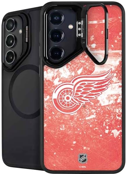 Skinit Kickstand Phone Case Compatible with Galaxy S25 Plus - Officially Licensed NHL Detroit Red Wings Home Jersey Design