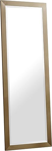 Meridian Furniture Hepburn Collection Modern  Espejo contemporáneo, 25 pulgadas de ancho x 1 pulgada de profundidad x 72 pulgadas de alto, oro