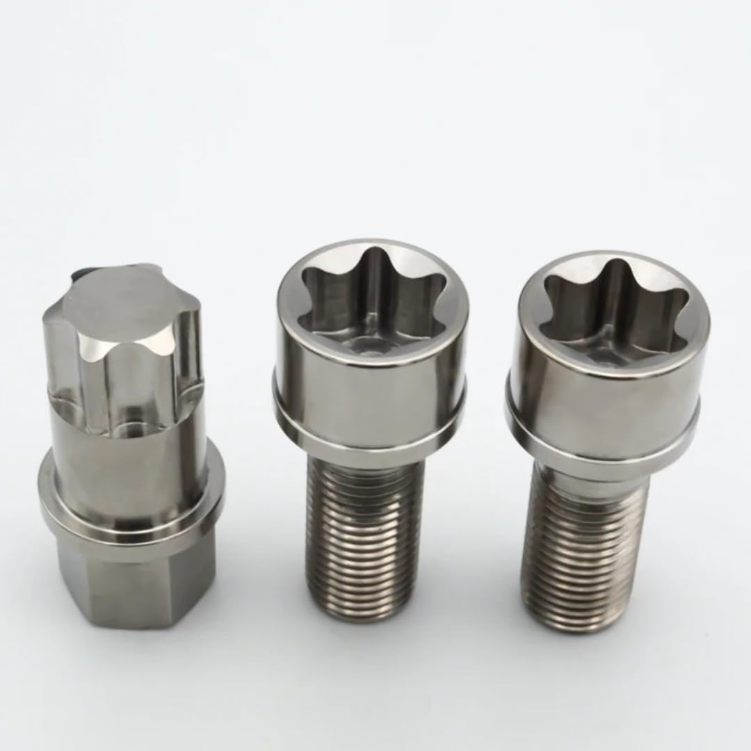 Śruby do Kół dla Audi, dla VW, Śruba koła z gniazdem Torx M14x1,5 i gniazdem sferycznym, tytanowa