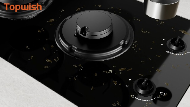 Topwish Piano Cottura Vetroceramica, Piano Vetroceramica 4 Fuochi, Piano Cottura Elettrico, Con 9 Livelli, Blocco Di Sicurezza, Indicatore Superficie Calda, 6000W - 3