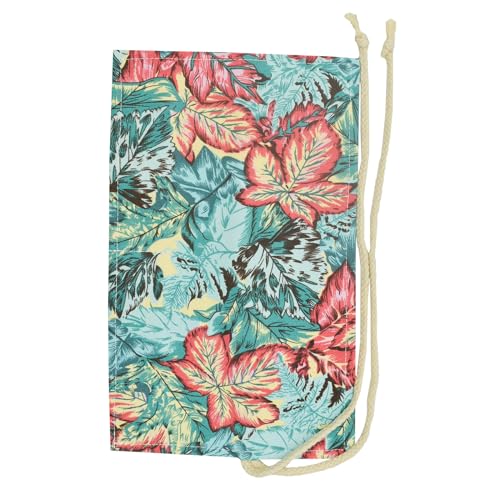Image of Maple Leaf Colored Canvas Pencil Case Roll Wrap Roll Up Holders Pencil Organizers for Artist Adult Coloring Travel Storage With 24 Slots(Tree Leaves)
