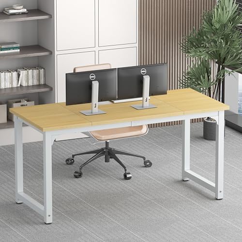 NSdirect 63' Computer Desk,Large Home Office Desk Wide Workstation 1 inch Thicker Tabletop for...