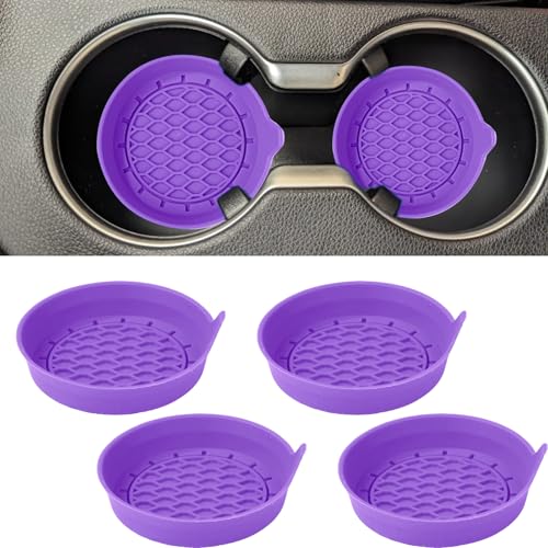 Juego de 4 portavasos de silicona para auto universal miniatura 1