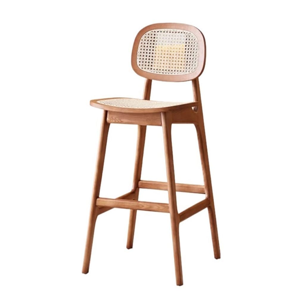 Chaise de bar à dossier moderne en bois fini les assises inconfortables