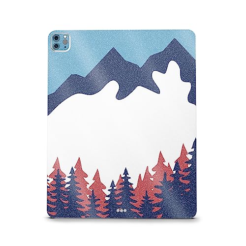 Image of MightySkins Carbon Fiber Skin Compatible with Apple iPad Pro 12.9 inch M2 6th Gen (2022) Full Wrap Kit - Winter Scape | Protective, Durable Textured Carbon Fiber Finish | Easy to Apply | Made in The USA