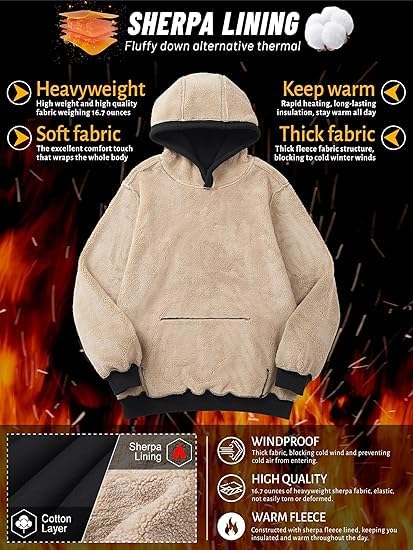 BLACKSTEP Store BLACKSTEP Women's Fleece Sherpa Hoodie, Winter Warm - Image 3