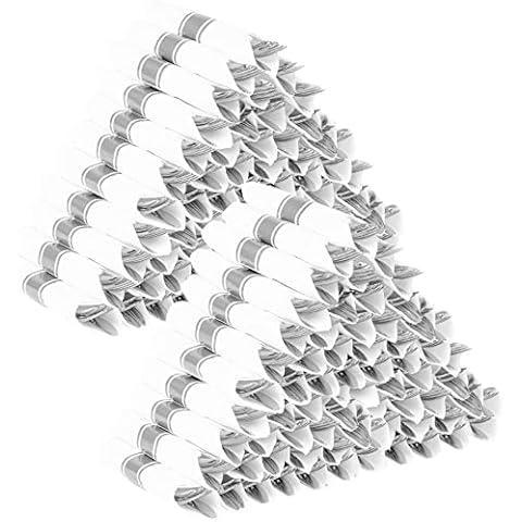 Pre Rolled Plastic Cutlery - Silver Disposable Plastic Silverware, 100 Pack Wrapped Plastic Silverware, Disposable Plastic Utensils with 100 Forks 100 Knives 100 Spoons 100 Dinner Napkins for Party Cover