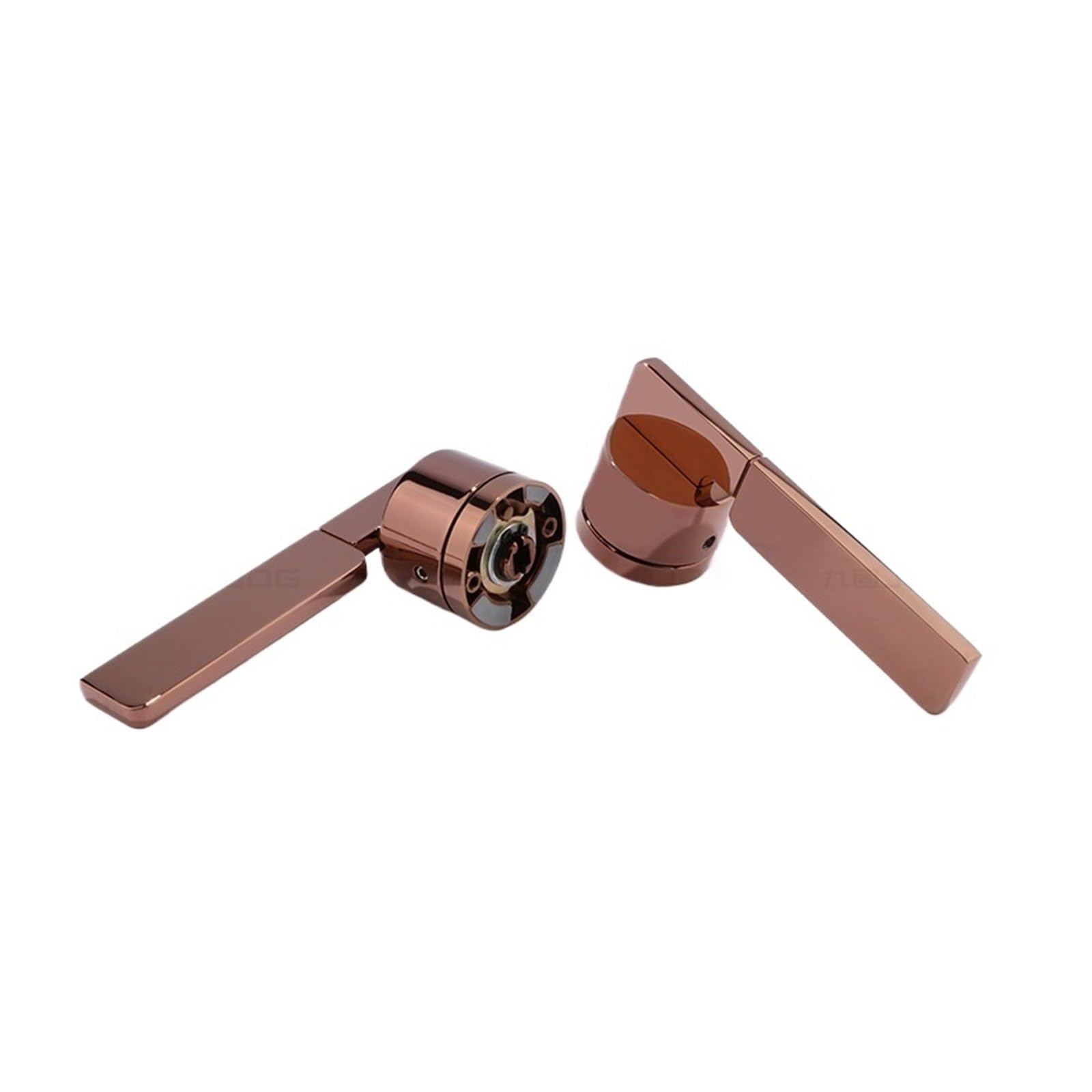 nxjaSDH Lock and Handle Sets, Bedroom Door Lock zinc Alloy Silent Room Wooden Simple American Home Split Handle(Rose Gold)