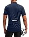 Men's Cycling Jersey Moisture Wicking Short Sleeve Half Zip Bike Road Mountain Biking Bicycle Biker Quick Dry UPF SPF Riding Sun Protection Racing Shirts for Men Zipper Pockets(Navy,XL)