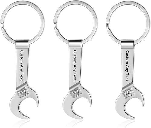 Miniatura 1 de Lovejewelry Llavero personalizado para abridor de botellas, llavero personalizado para abridor de botellas de cerveza, grabado cualquier texto,