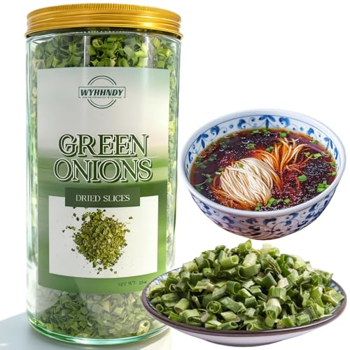 Freeze-Dried Chopped Green Onions, 3.5 oz Jar | Gluten-Free, Fresh Taste | Perfect for Cooking, Salads & Garnish | Gourmet Kitchen Must-Have | Airtight Container for Long-Lasting Flavor|Scallions