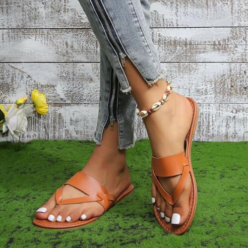 Womens Summer Casual Fashion Outdoor Flip Flops Beach Slides Lightweight Comfortable PU Thong Sandals Available in Black Brown White Gray Perfect for Indoor and Outdoor Use4