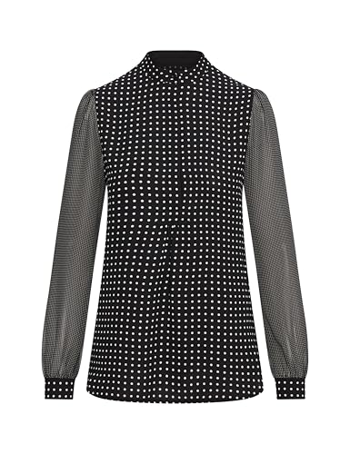 Blouse femme Anne Klein manches longues tunique imprimé pois