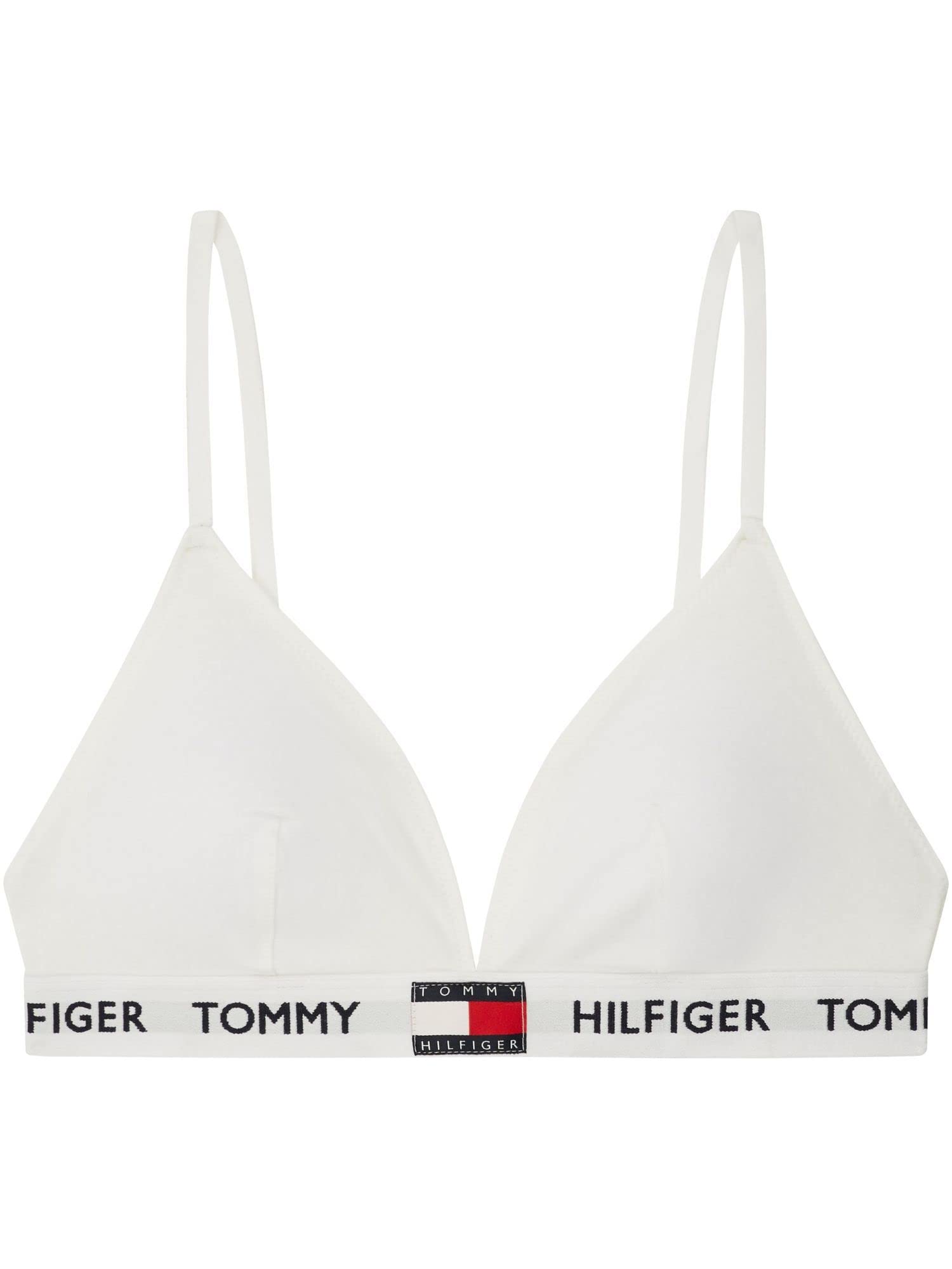 Tommy Hilfiger Women Triangle Cup Bra Stretch, White (PVH Classic White), XS