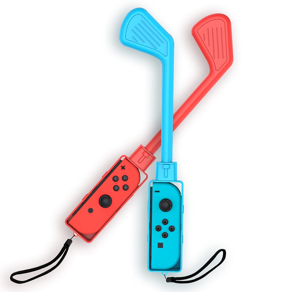 Product image of Golf Culb for Nintendo Switch Joy-Con Controller, Sports Game Accessories for Mario Golf-Super Rush(2 Pack) (Blue Red, Nintendo Switch 1)