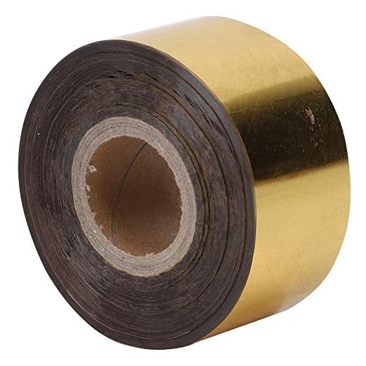 120 meter/rulle metallisk folie med 3 cm bredd varm stämpel foliepapper för läderduk förpackning gör det själv dekoration tillbehör (guld)