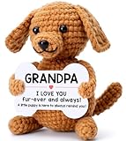 Wilbrea Funny Dog Grandpa Gifts, Christmas Birthday Gifts for Grandpa from Granddaughter Grandson, Small Presents Stocking Stuffers Ornament Cool Things Cute Stuff, I Love You Granddad Puppy