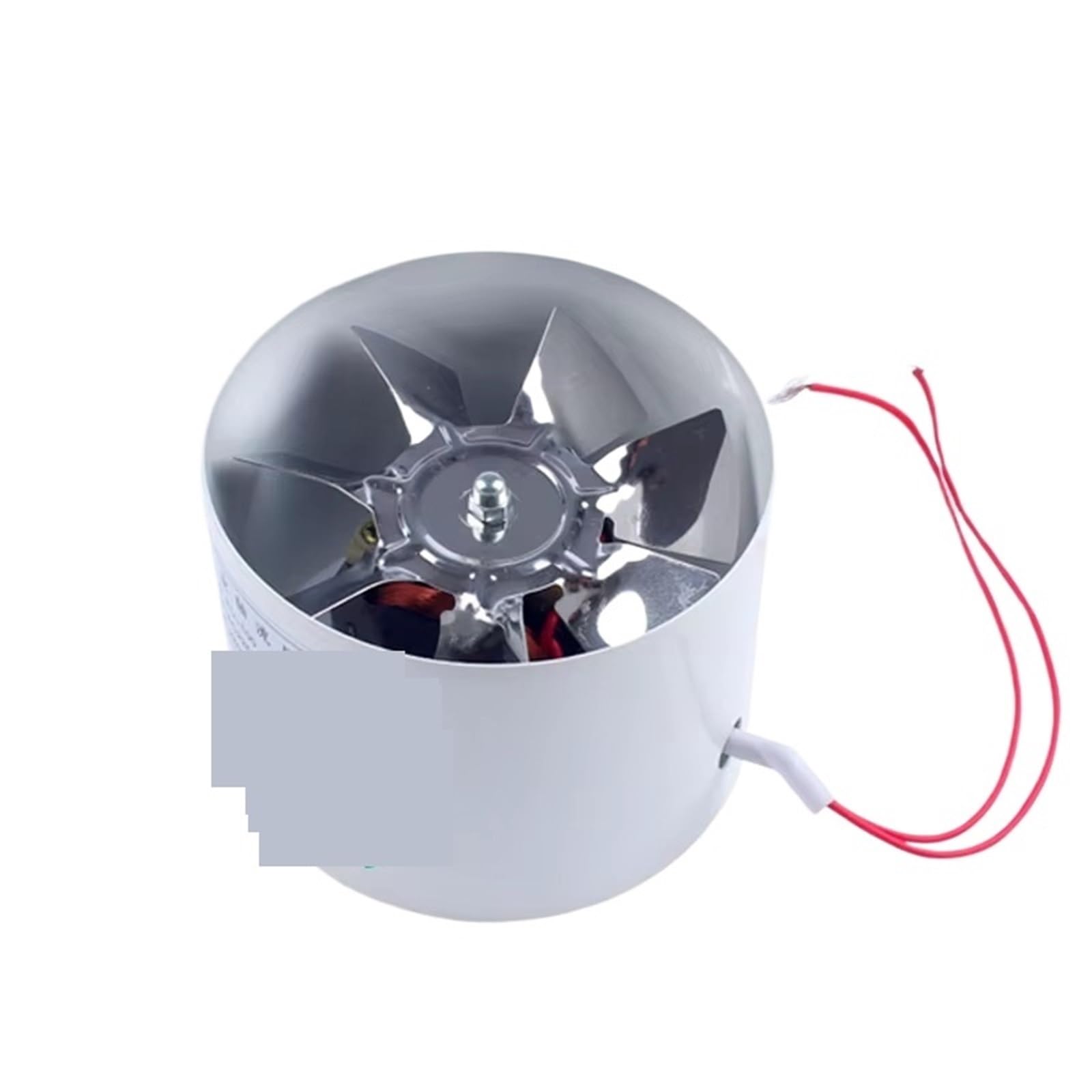 Wentylator wyciągowy, 20W 4-calowy wentylator kanałowy, wentylator wyciągowy do kuchni, toalety, ściany, 4-calowe okno łazienkowe, 100MM, metalowa rura, dostęp do wyciągu(Round)