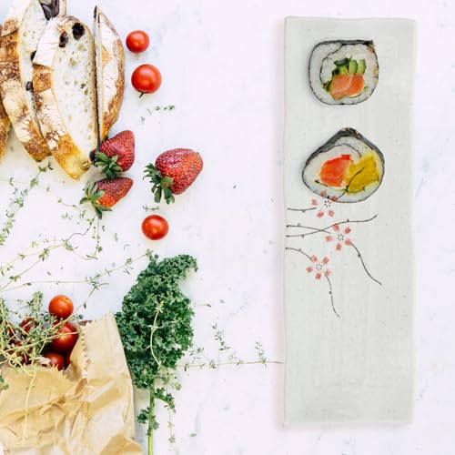 Plato de cerámica estilo japonés para sushi y postre miniatura 4