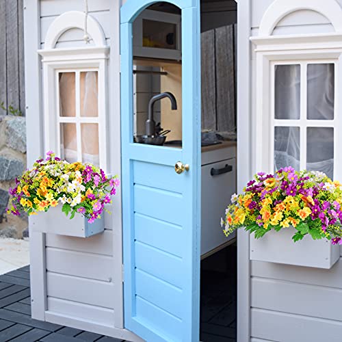 Everwin Artificial Fake Flowers Daisy Bouquets For Decoration Outdoors Silk Faux Wild Multicolor Colorful Flowers Daisies With Stems For Outside Home Decor Indoor Crafts Gravesites Cemetery #TOP5