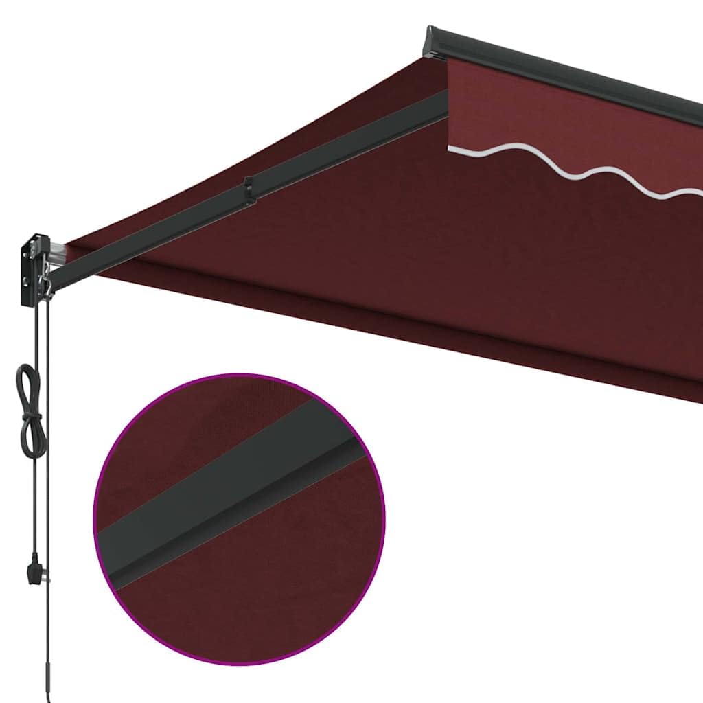 Tenda da sole automatica, 350 x 250 cm, protezione solare per balcone, terrazzo, giardino, estensibile, con manovella e telecomando, resistente ai raggi UV, resistente alle intemperie