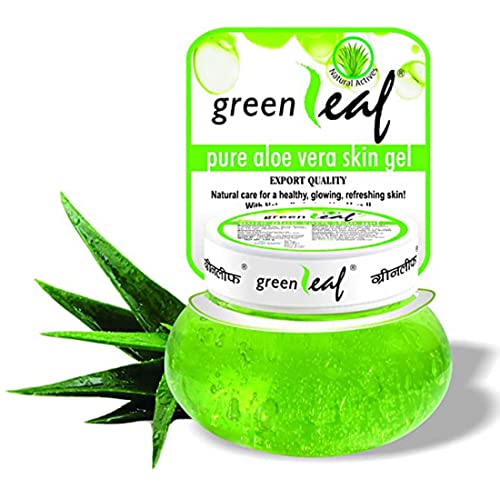 Image of Green Leaf Pure Aloe Vera Skin Gel 60g | Pure & Natural, For Glowing Skin Pack Of 4