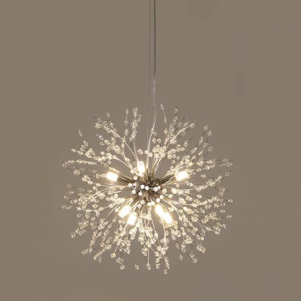 Chambre lumineuse grâce au lustre en cristal à 16 lumières moderne