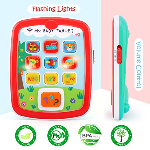 Zooawa Baby Learning Toy, Early Development Educational Learning Toy, Voice Music Alphabet Electronic Interactive Pretend Toy for Kids Toddler Infants - Colorful - Thumbnail 4
