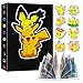 Album Carte Compatible avec Pokemon A5 Livre Carte Albums de Cartes à Collectionner Classeur Cartes con 8 Autocollants de Dessins Animés Gratuits 30 Pages et Peut Contenir Jusqu'à 240 Cartes
