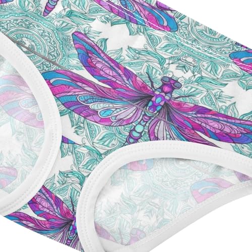 Vibrant Purple Dragonflies Green Little Girl Panties Toddler Girls Underwear Cotton Animal Undies Kids Briefs 2t4