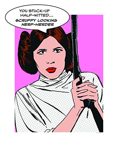 Komar Wandbild | Star Wars Classic Comic Quote Leia | Kinderzimmer, Jugendzimmer, Dekoration, Kunstdruck | ohne Rahmen | WB116-40x50 | Größe: 40 x 50 cm (Breite x Höhe)