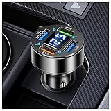 Car Charger,4 Ports Super Fast Car Charger Adapter with Voltmeter,QC3.0/Su-per Port Cigarette Lighter USB Char-ger Compatible with Samsung Galaxy S23/22/21,Android(QC3.0/Super)