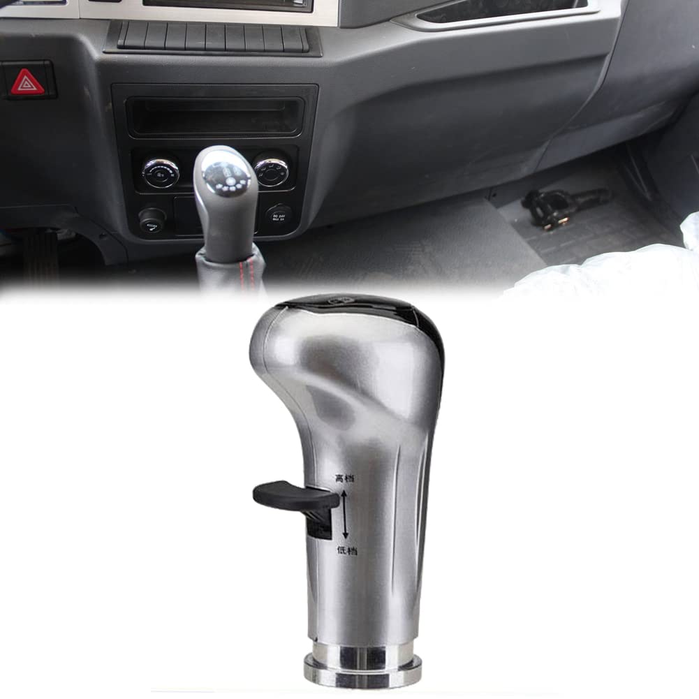 Possbay Universele versnellingspookknop handmatige versnellingspook stick auto shifter adapter met 3 adapters 8mm 10mm 12mm voor auto's aluminiumlegering leer (zwart en blauw