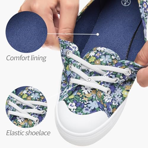 Uoidru Womens Slip On Shoes Low Top Canvas Sneakers Lightweight Casual Walking Shoes Fashion Work Sneakers4