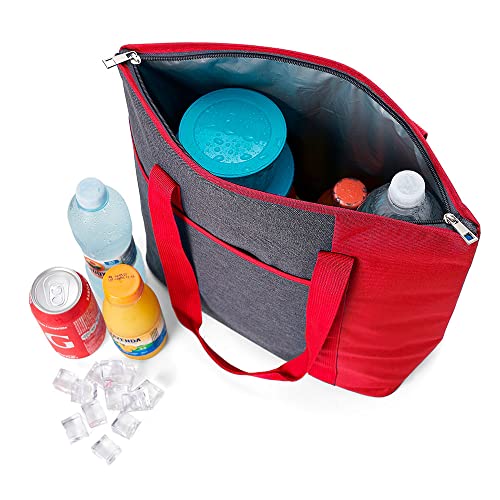 Sacola Térmica 42x35cm 15 Litros com Bolso Frontal Brisa TopGet (Vermelho)